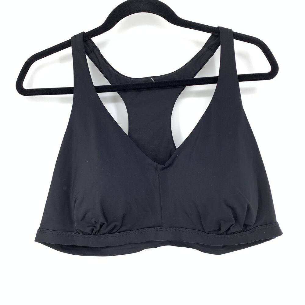 Swimsuits For All Swim Top Women's Size 18 Racerback Black V-Neck